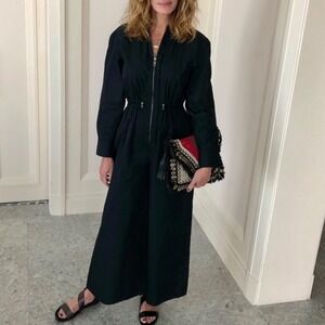 G. Label by Goop Black Murray Parachute Jumpsuit Size 6 Wide Leg Utility